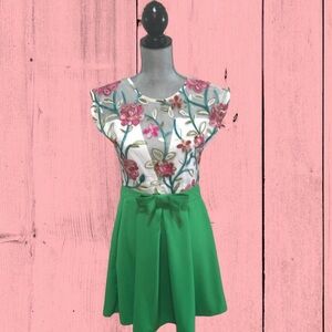 SUMMER DRESS Multicolor Floral Embroidery